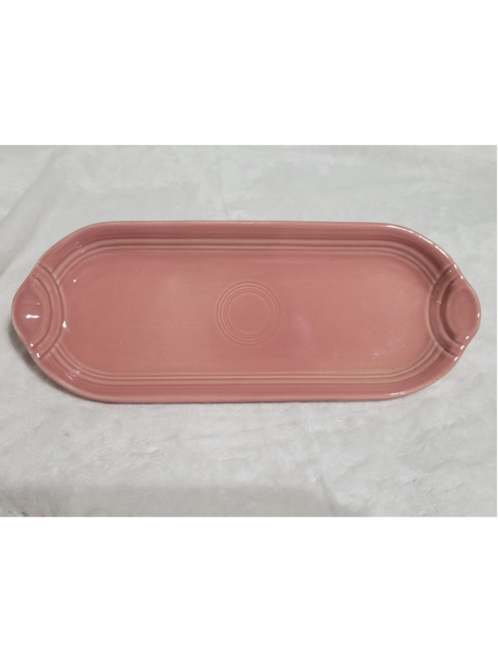 Fiesta Ware Rose Relish Utility Tray Serving Dish Homer Laughlin USA Retired